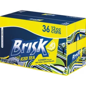 Lipton Brisk Lemon Iced Tea 12 oz., 36 pk. Beverages, Candy, and Food