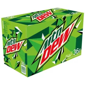 Mountain Dew 12 fl. oz. cans, 36 pk. Beverages, Candy, and Food