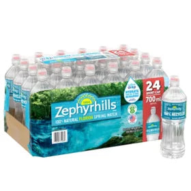 Zephyrhills 100% Natural Spring Water Sports Bottle 700 ml, 24 pk. Beverages, Candy, and Food