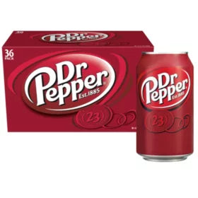 Dr Pepper Soda 12 fl. oz. cans, 36 pk. Beverages, Candy, and Food