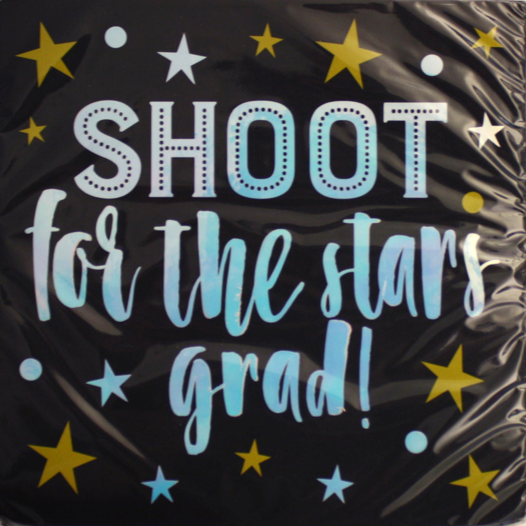 Party Supplies Foil Stars Congrats Graduation Paper Luncheon Napkins, 6.5 in, 16ct
