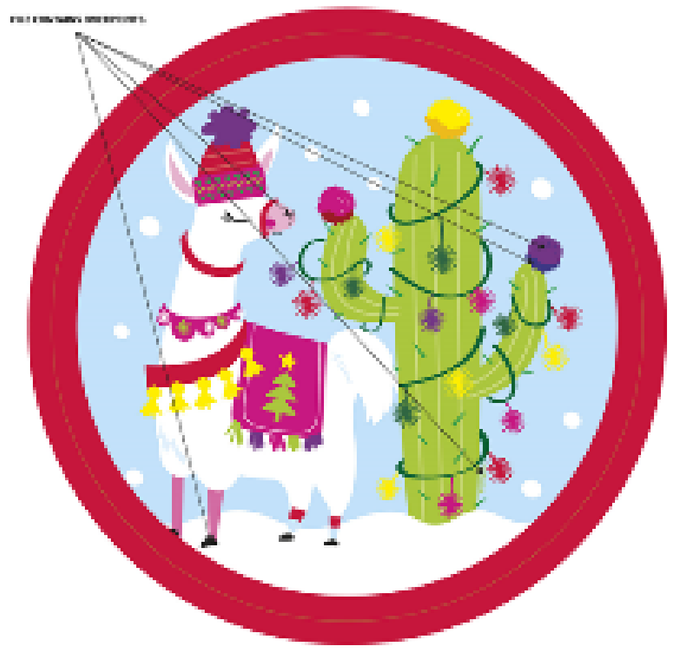 PARTY SUPPLIES 8 LLAMA XMAS 9" PLATE