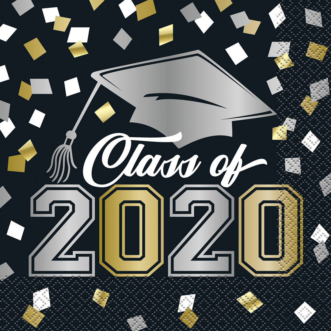 Party Supplies Class of 2020 Graduation Paper Luncheon Napkins, 6.5in, 16ct