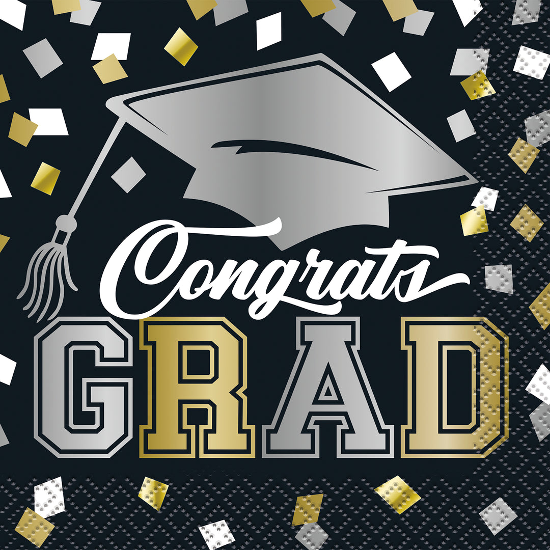 Party Supplies Graduation Napkins, 5in, 20ct