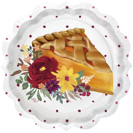 Party Supplies Thanksgiving PIONEER WOMAN 12 Ct PUMPKIN DOT PIE Paper Dessert Bowls 8"