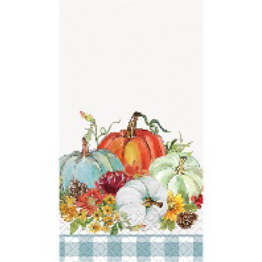 PARTY SUPPLIES Thanksgiving 16 BLUE GNHM HARVEST GUEST NAPKINS