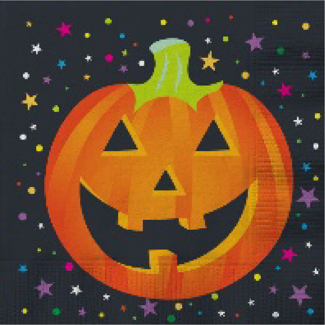 PARTY SUPPLIES Halloween 16 STARS PUMPKIN LUNCH NAPKINS
