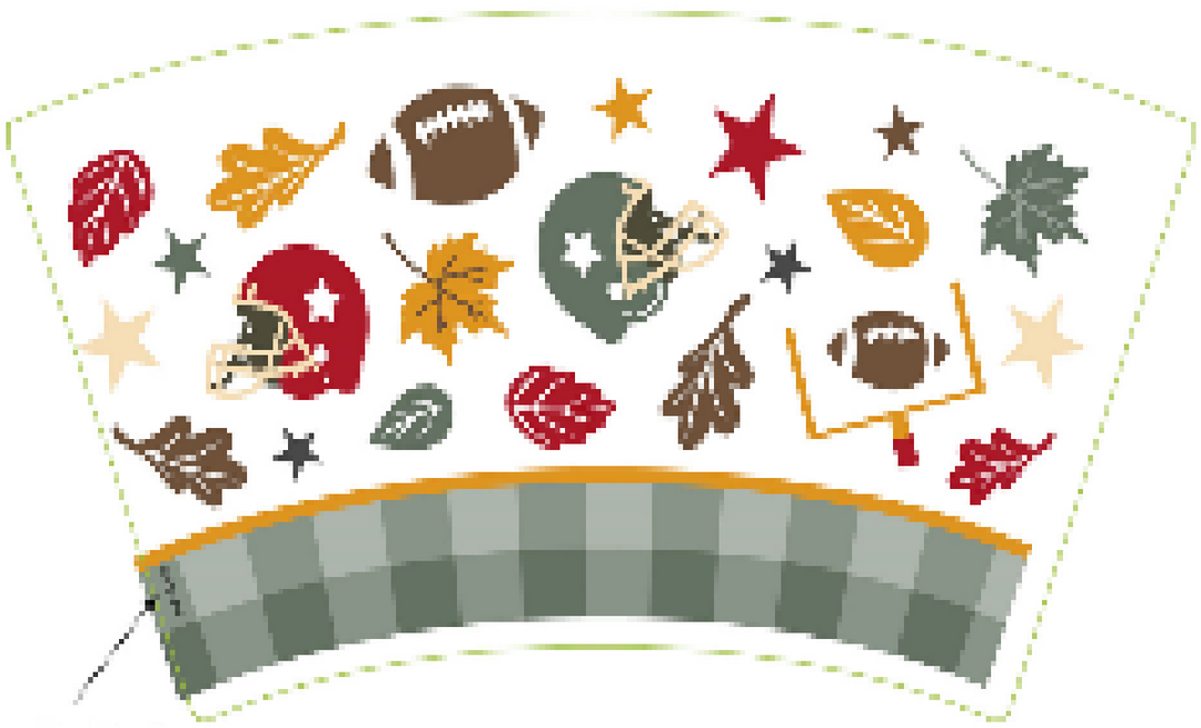 PARTY SUPPLIES Thanksgiving 6 FOOTBALL TURKEY DAY 12OZ CUP