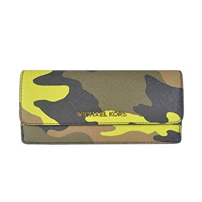 Michael Kors Camo Women Wallet 32F4GTVE9R-ACID LEMON