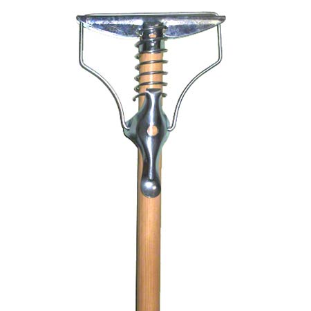 Janitorial Supplies CLEANING Abco Janitor Spring Clamp Wood Handle - 54" x 1 1/8" ABCO-01201-NB