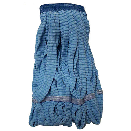 Janitorial Supplies CLEANING Abco Microfiber Tube Mop w/Scrubbing Strips - Medium, Blue ABCO-MSBL00400