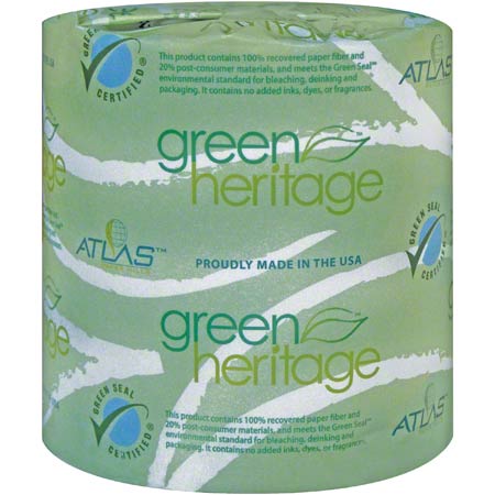 Janitorial Supplies Paper Green® Heritage Pro 2-Ply Bathroom Tissue - 4.5" x 4.5" ATLAS-280