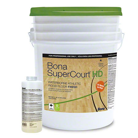 JANITORIAL SUPPLIES CHEMICALS Bona® SuperCourt HD Finish - 5 Gal. Pail, Gloss BON-WT762055008