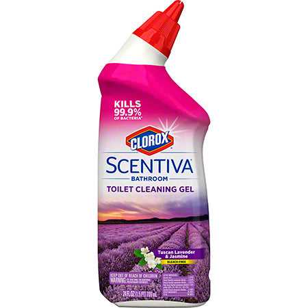 JANITORIAL SUPPLIES CHEMICALS Clorox® Scentiva® Toilet Cleaning Gel Bleach Free - 24 oz., Tuscan Lavender & Jasmine CLOROX-31786CT