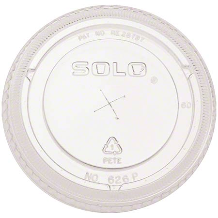 Food Service Dart® Clear Lid w/Straw Slot DART-626TS