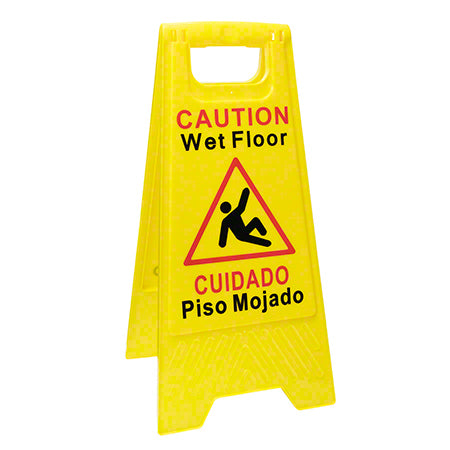 Janitorial Supplies CLEANING Yellow Folding Caution Wet Floor Sign CO-B-134