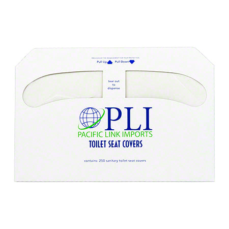 Janitorial Supplies Paper 1/2 Fold Toilet Seat Covers - White PLTSC-5000