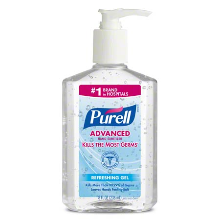 Janitorial Supplies SKIN CARE GOJO® Purell® Advanced Hand Sanitizer Gel - 8 oz. GOJ-9652-12