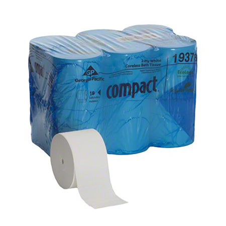 Janitorial Supplies Paper GP Pro™ Compact® Coreless 2 Ply Recycled Toilet Paper - 3.85" x 4.05" GPF-19378