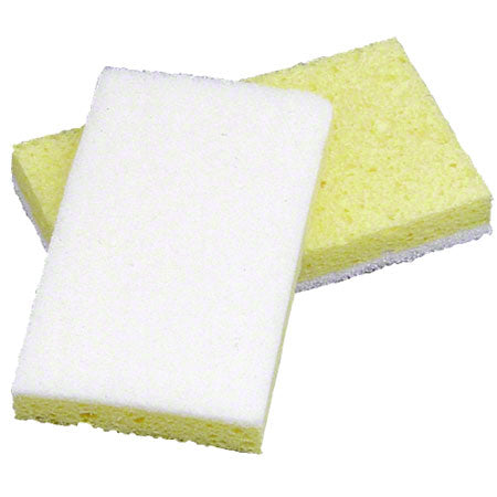 Janitorial Supplies CLEANING Impact® Cellulose Scrubber Sponge - White IMP-7129P
