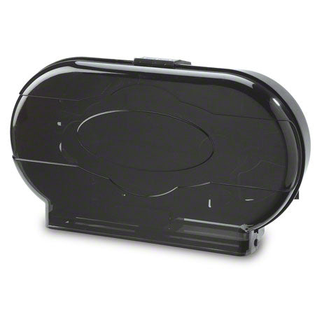 Janitorial Supplies Paper Janico Twin 9" Roll Toilet Paper Dispenser - Black JAN-2010