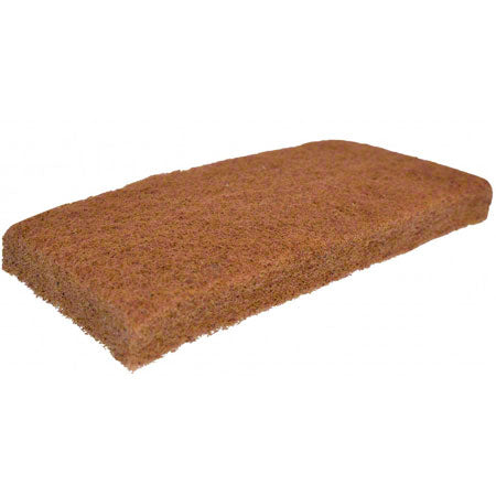 Janitorial Supplies CLEANING Janico ScrubX Heavy Duty Brown Utility Pad JAN-3085