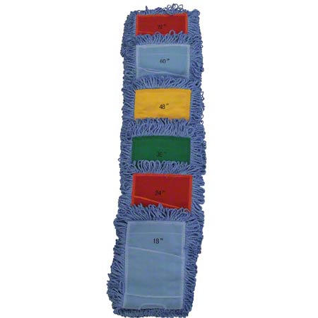 Janitorial Supplies CLEANING Microfiber & More Dust Mop - 18", Blue Pocket Banding MMO-DM18