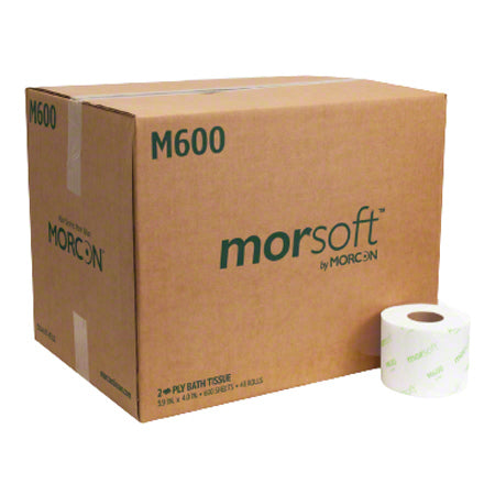 Janitorial Supplies Paper Morcon® Morsoft® 2 Ply Bath Tissue - 3.9" x 3.75" MOR-M600