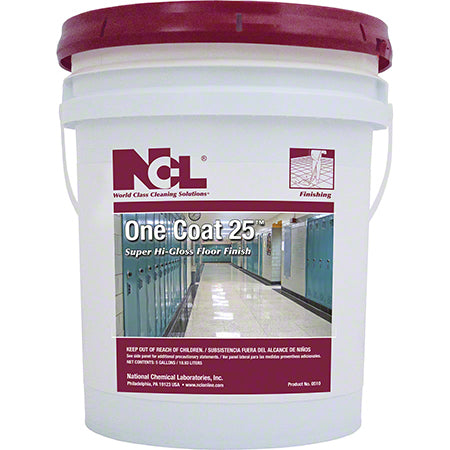 JANITORIAL SUPPLIES CHEMICALS NCL® One Coat 25 Super High Gloss Floor Finish - 5 Gal. NCL-0510-21