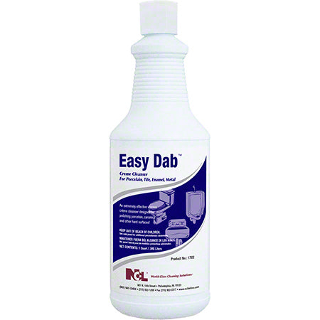 JANITORIAL SUPPLIES CHEMICALS NCL® Easy Dab Bacteriostatic Crème Cleanser - Qt. NCL-1702-45