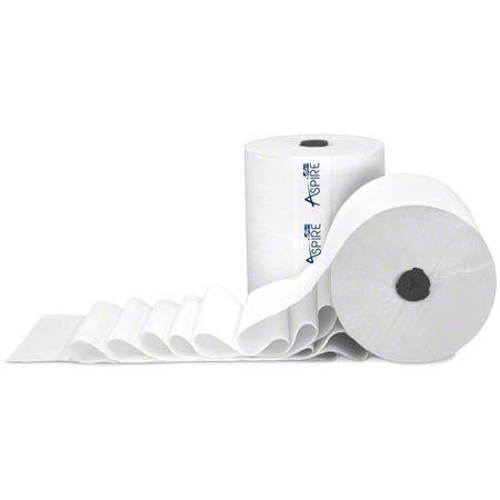 Janitorial Supplies Paper PRO-LINK® green™ Aspire® White Roll Towel-7.5" x 800' PRL-V-ART801
