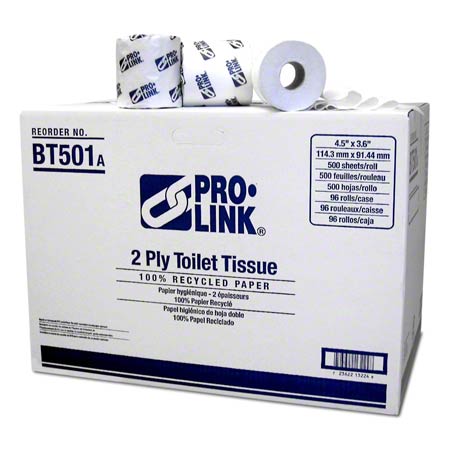 Janitorial Supplies Paper PRO-LINK® Regular Roll Toilet Tissue - 4.5" x 3.6" PRL-V-BT501A