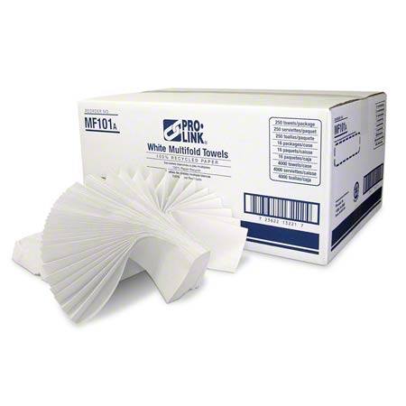 Janitorial Supplies Paper PRO-LINK® White Multifold Paper Towels PRL-V-MF101A
