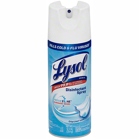 JANITORIAL SUPPLIES CHEMICALS Lysol® Disinfectant Spray - 12 oz., Crisp Linen® RECK-74186