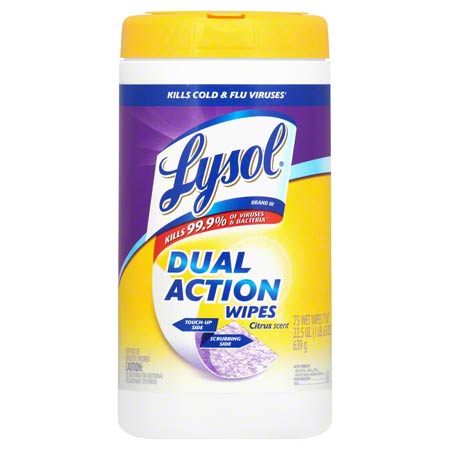 JANITORIAL SUPPLIES CHEMICALS Lysol® Dual Action™ Disinfecting Wipe - 56 ct. RECK-81700