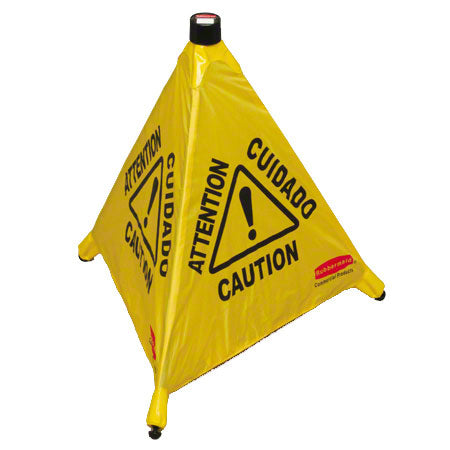 Janitorial Supplies CLEANING Rubbermaid® Pop-Up Safety Cone - 30" RUB-9S0100YL