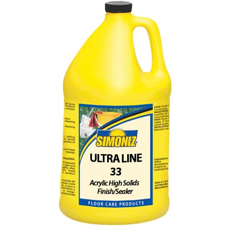 JANITORIAL SUPPLIES CHEMICALS Simoniz® Ultra Line 33 Acrylic High Solids Finish/Sealer SMZ-UL0700004