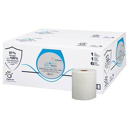 Janitorial Supplies Paper Sofidel Dry Tech 10" Hardwound Roll Towel - 550', White SOF-410128