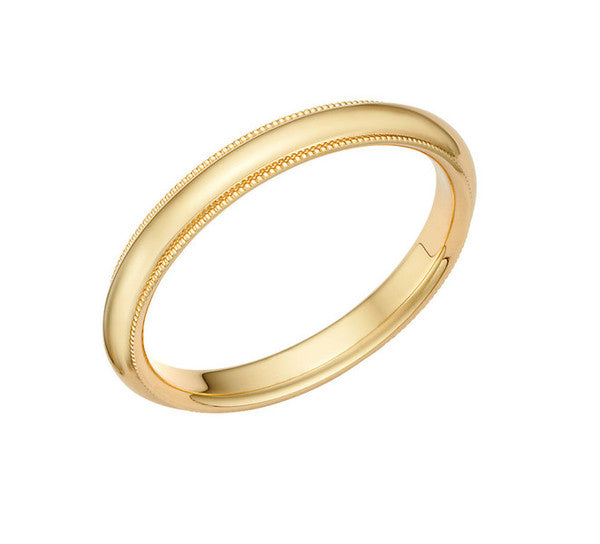 Thin Yellow Gold Wedding Band