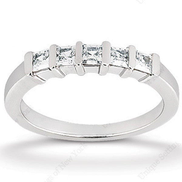 Five Princess Cut Diamonds - Band