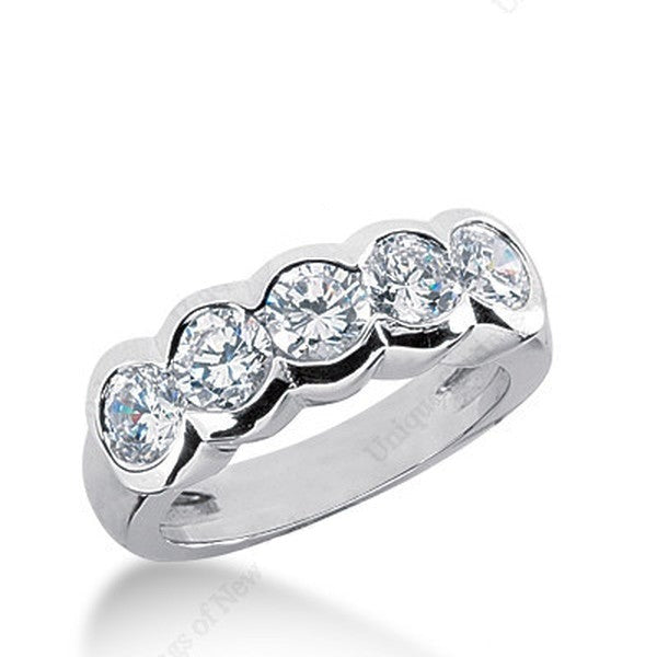 Five Round Brilliant Diamonds - Band