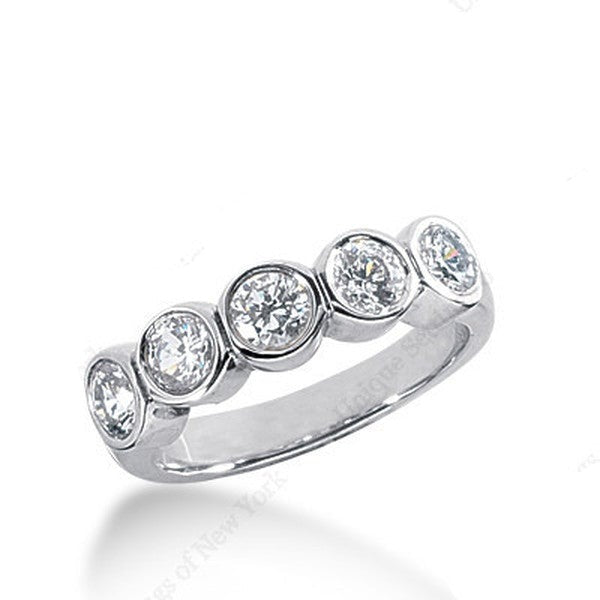 Five Round Brilliant Cut Diamonds - Band