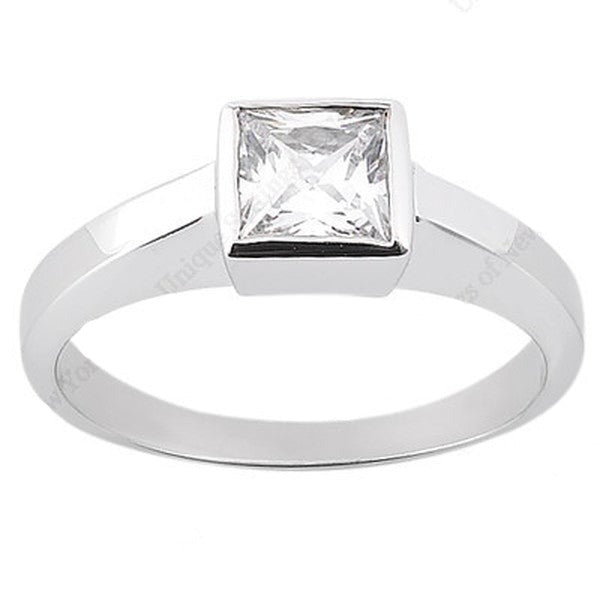 Princess Cut - Bezel Setting