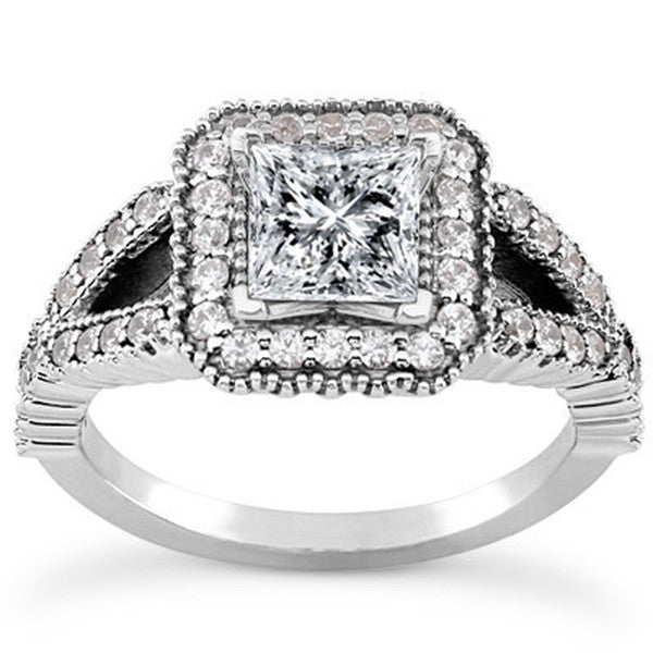 Princess Cut - Halo Setting