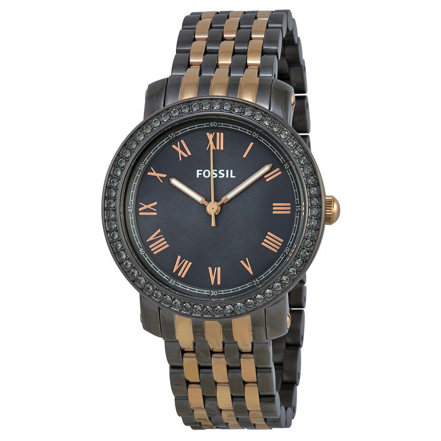 FOSSIL Emma Dark Mother of Pearl Dial Two-tone Ladies Watch-ES3115