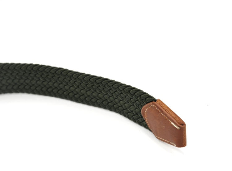 Woven Braided Fabric Pin Buckle Belt