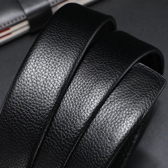 Men Automatic Buckle Leather Belt