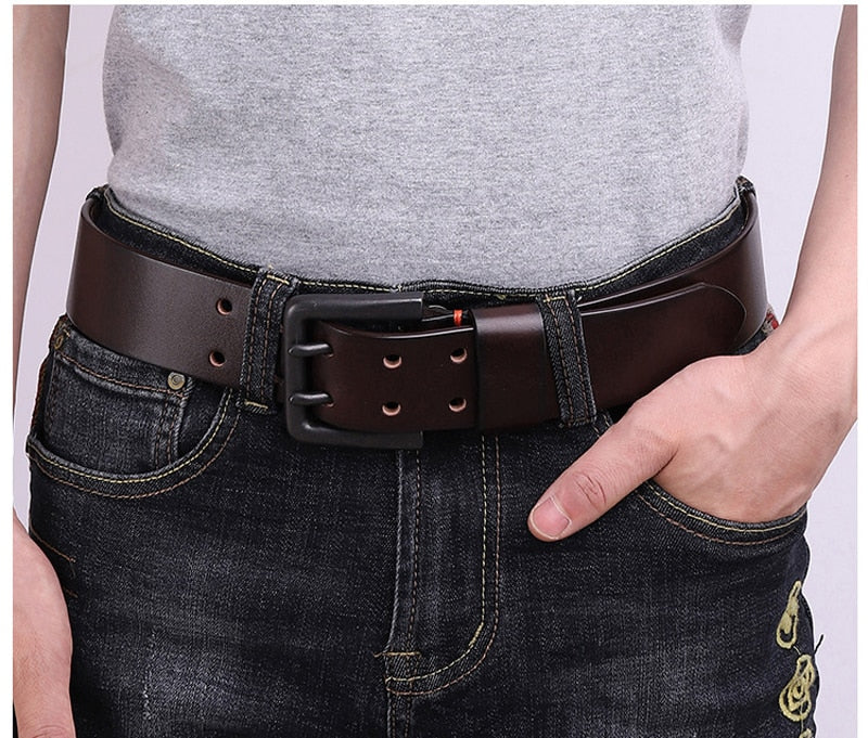 Double Pin Buckle Designer Vintage Belt