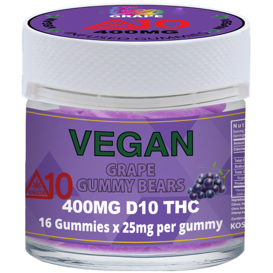 VEGAN GUMMIES - EDIBLES Delta 10 | Vegan Grape 400mg