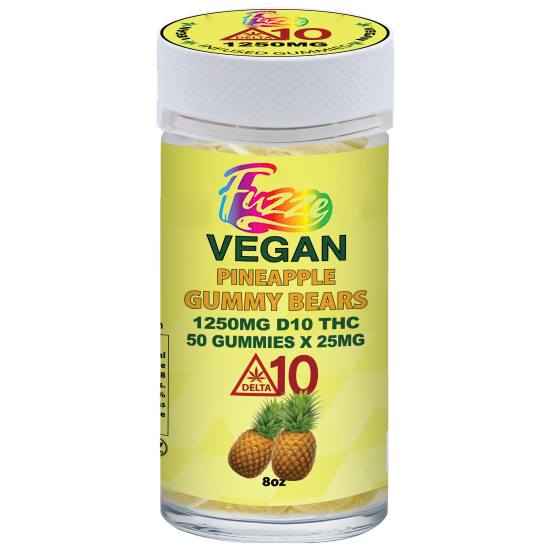 VEGAN GUMMIES - EDIBLES Delta 10 | Vegan Pineapple 1250mg